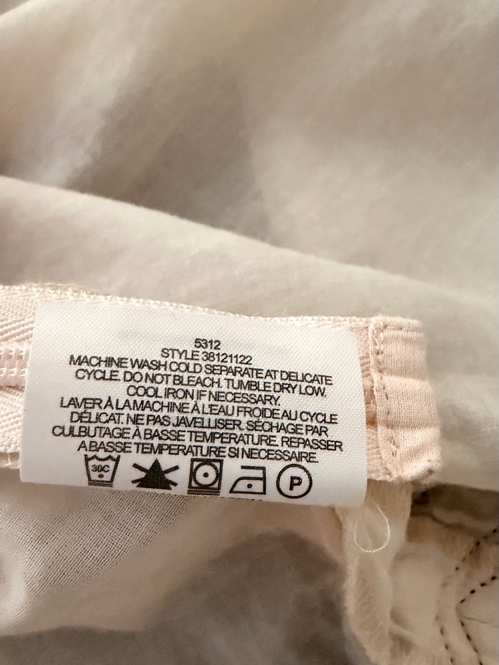 Tory Burch Women’s Light Pink Tunic with Black Trim Placket Size 12 - Picture 5 of 6